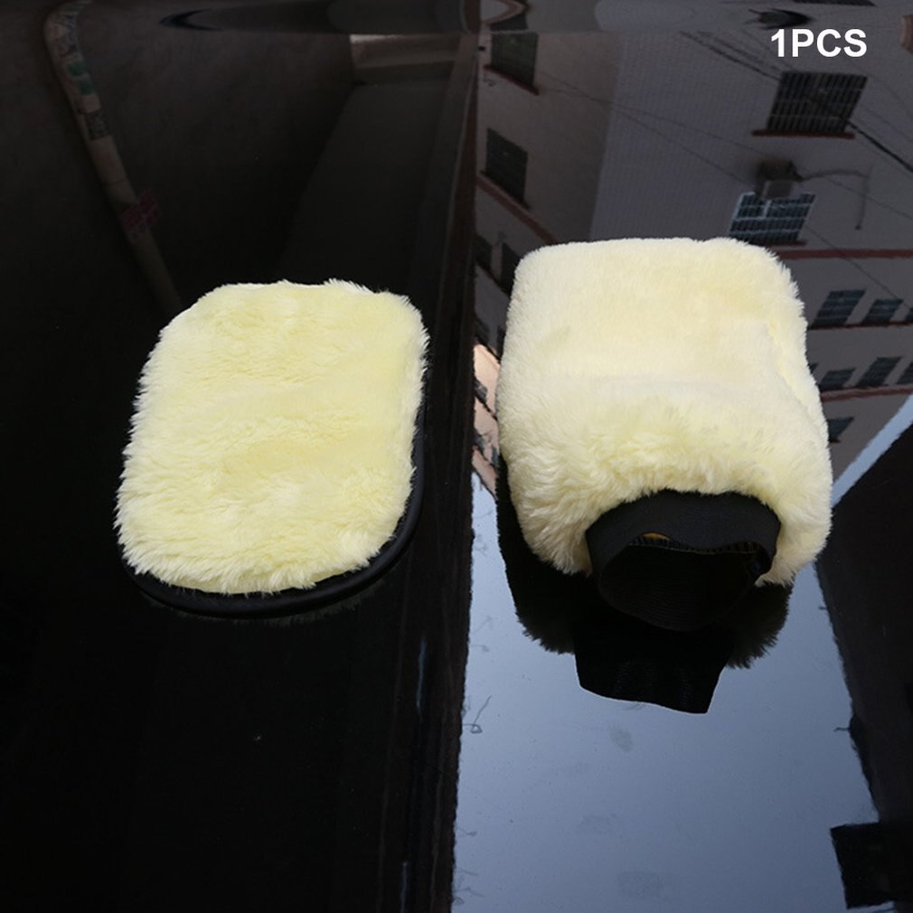 Auto Waschen Handschuhe Weiche Samt Wachsen Wolle Hohe Dichte Reinigung Wahnsinn Waschen Fausthandschuh Tuch Auto zubehör 1Stck