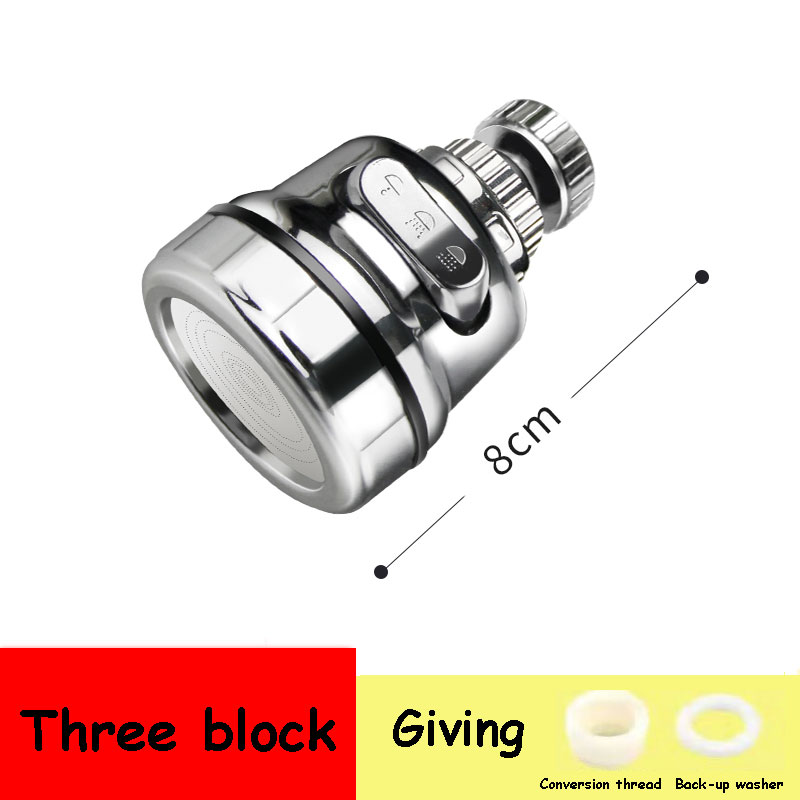 3 Modi Kraan Adapter Beluchter Bubbler 360 Draaibare Hogedruk Kraan Filter Extender Waterbesparende Keuken Gadget Kraan Mondstuk: YELLOW