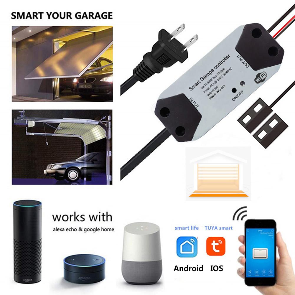 Deur WiFi Draadloze APP Schakelaar Afstandsbediening Graffiti Smart Garage Controller Opener EU Plug