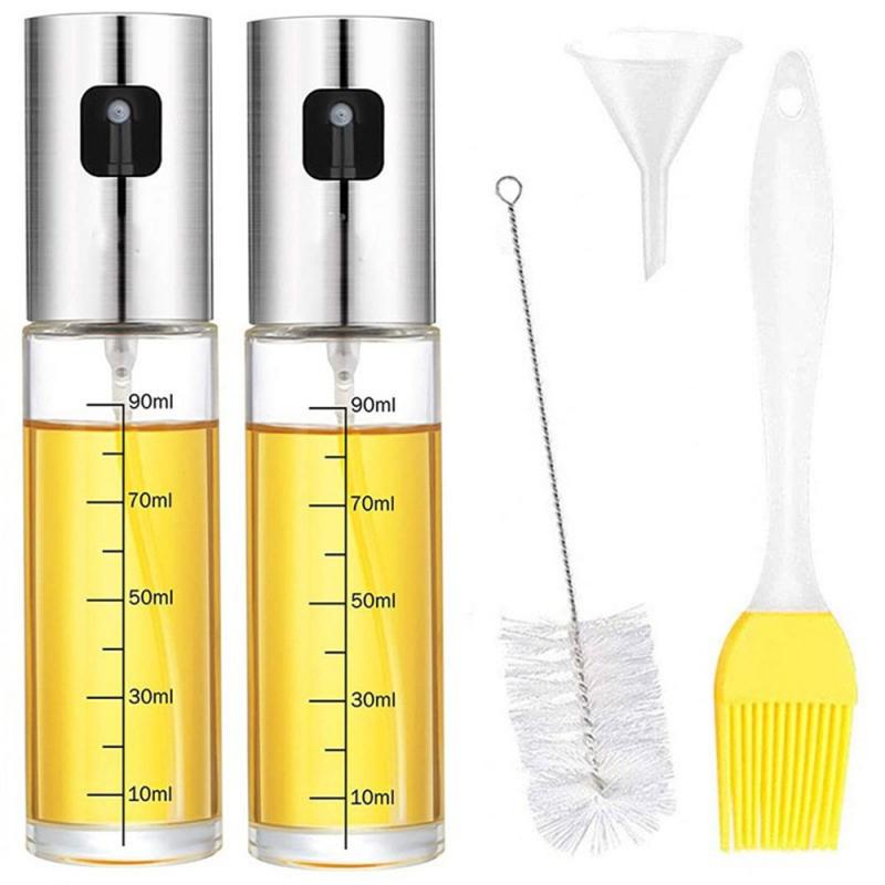 Keuken Olijfolie Spuit Fles Met Schaal Pomp Olie Pot Lekvrije Grill Bbq Olie Dispenser Olie Spray Volledige sets Accessoires: all