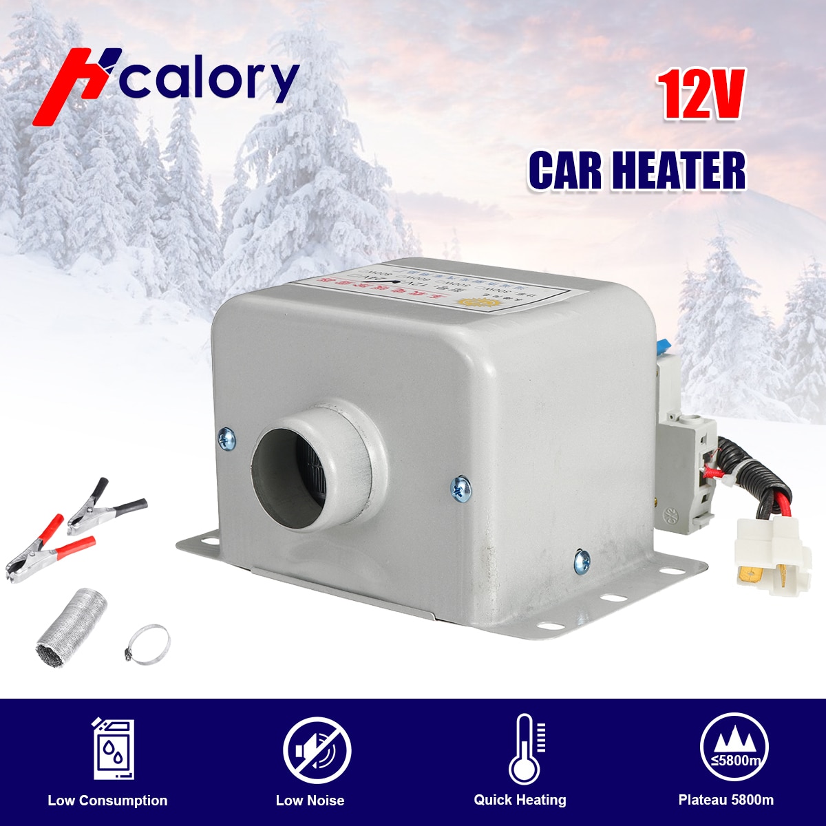 12V Single Hole Car Heater Car Truck Defrost Fog Electric Heater