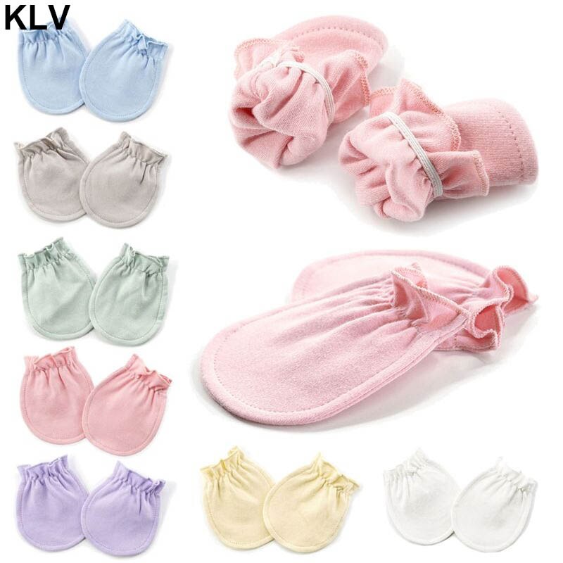 Gants en coton -né bébé Protection visage respirant anti-rayures mitaines 4XFE