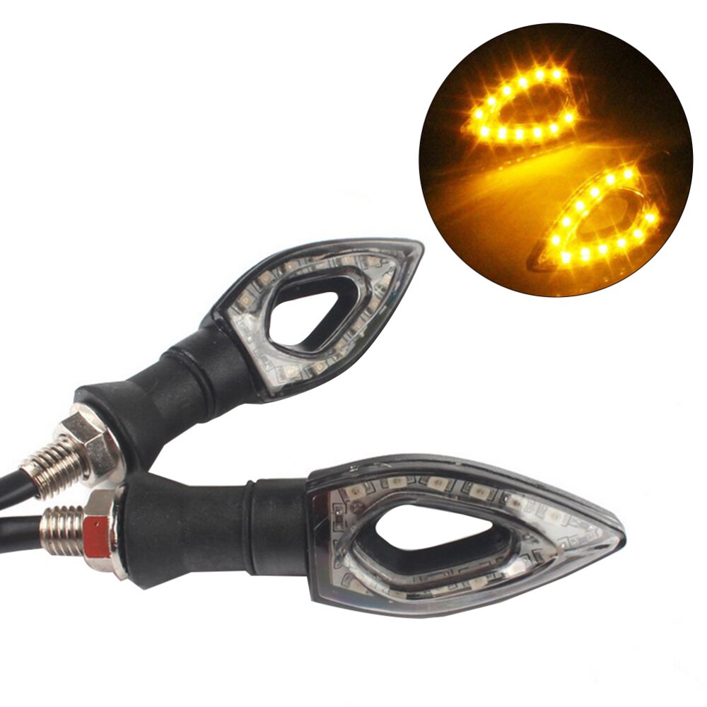 1 Paar 12V Led Knipperlichten Lamp Blinker Voor Motorrijwiel (Rood Licht)