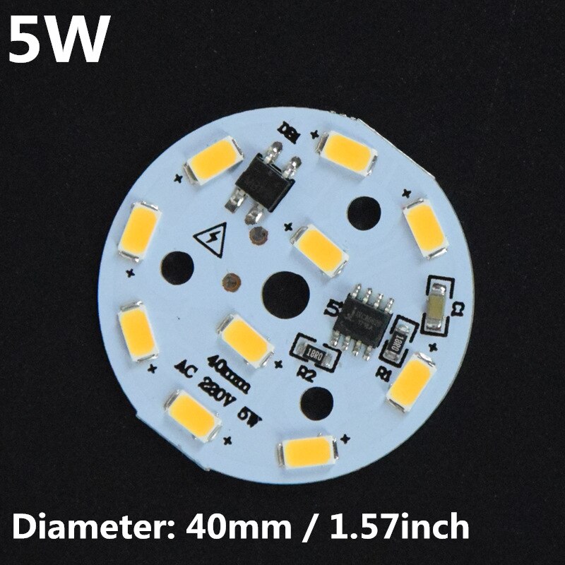 AIFENG AC220V integrated ic driver Light Source For LED Bulb 3W 5W 7W 10W 12W 15W 18W 24W 5730 SMD with led pcb module plate: Dark grey / Warm white