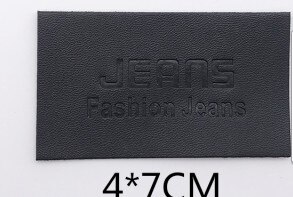 Jeans-Etikett in Lagerbier/PU/karte Stichworte Universal- Jeans leder Patch etiketten gute leder Etikett für Jeans 100 teile/los: Langweilig