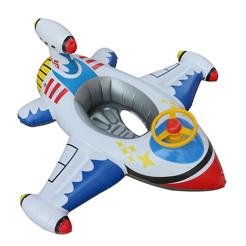 Anneau de natation en avion , siège gonflable pour enfants, anneau de natation pour l'été, fête aquatique amusante en plein air DRSA88: White