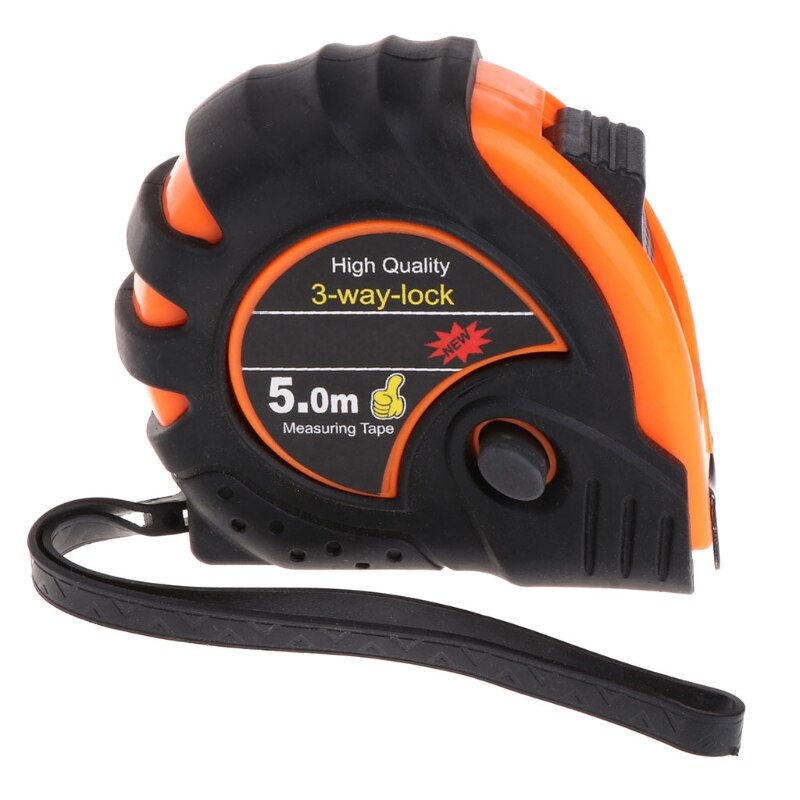 Retractable Tape Measure 3-Way-Lock Metric Rubber Measuring Tape