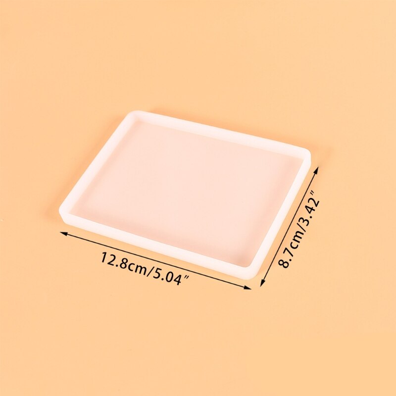 Handmade Rectangle Tray Silicone Mold Crystal Epoxy Mould DIY Coaster Accessories Tool Equipment for DIY Cup Mat Coaster M6CE