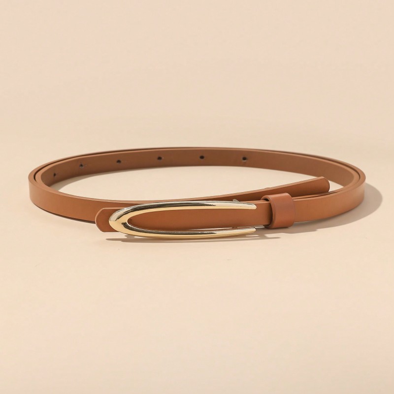 Une ceinture fine pour femme, qui est un corset décoratif et une pièce polyvalente qui peut être associée à des jupes, des costumes, des chemises.: Marron