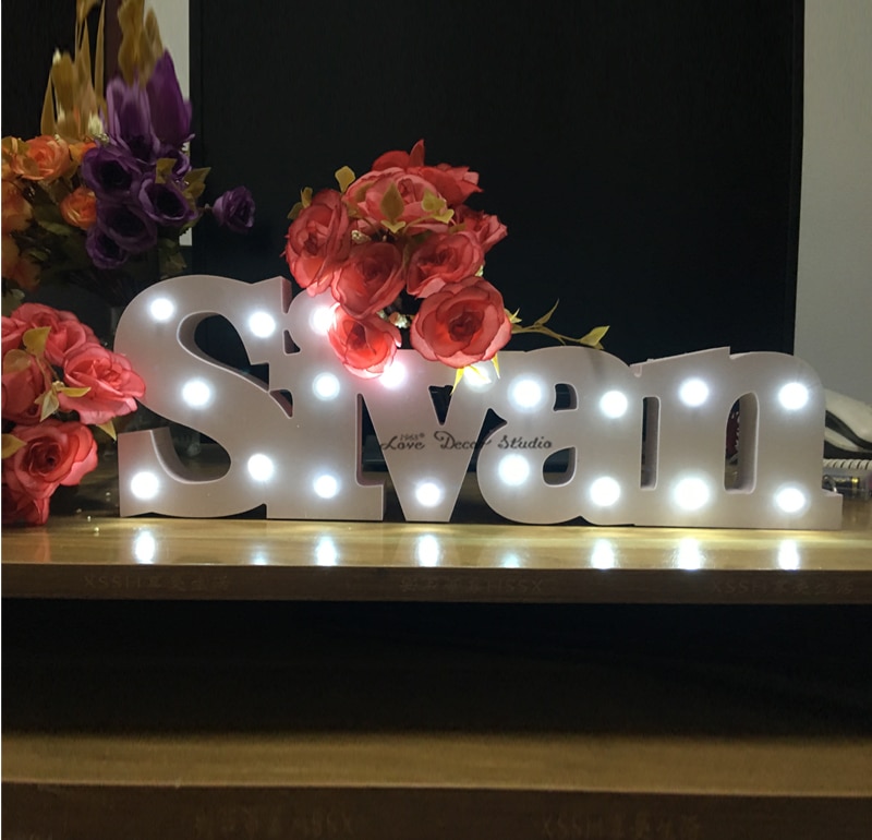 Baby name Bespoke luxury Light up letters bespoke light up name Birthday name with white LED lights Bedroom decoration