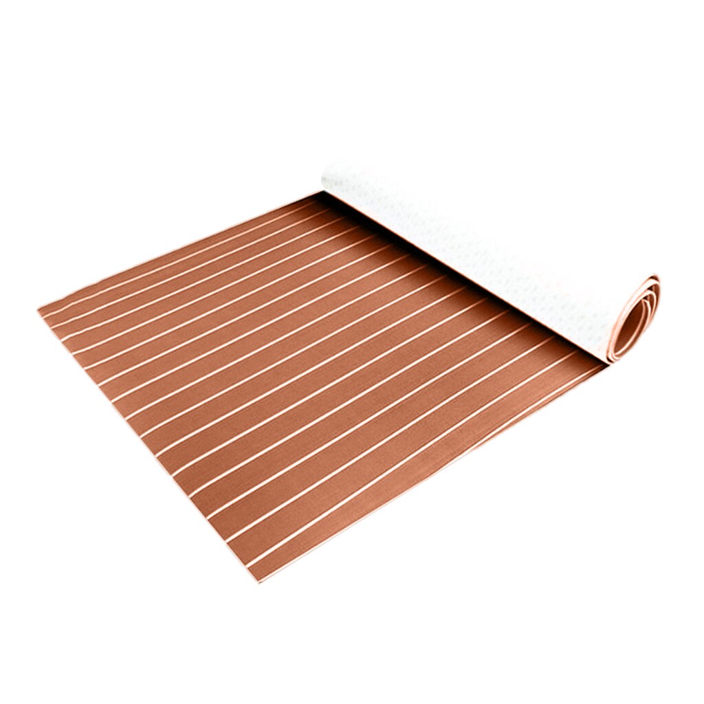 Mousse autocollante en teck pour bateau | 2400*600*6mm plaque de terrasse pour Yacht, en mousse EVA, accessoires de bateau antidérapants Marine: Light Brown
