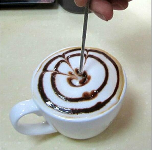 1 PC Barista Cappuccino Espresso Kaffee Dekorieren Latte Kunst Stift manipulieren Nadel Kreative PH 011