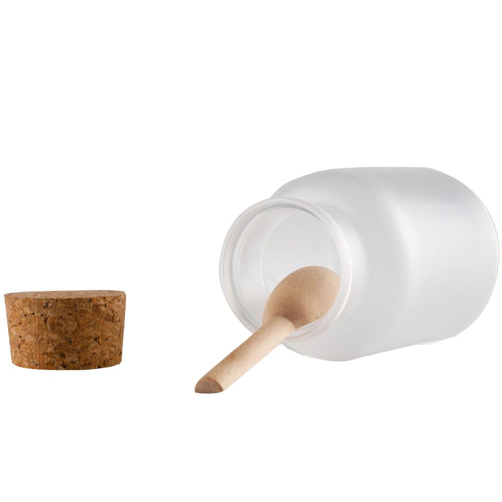 100ml 200ml runde abs badesalt flaske glas maske pulver creme flaske varer opbevaring krukker med træske