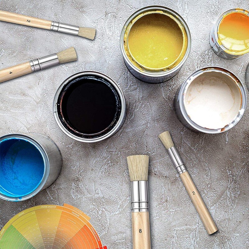 24-Piece Woodstock Foam Brush Set With Wooden Guyana