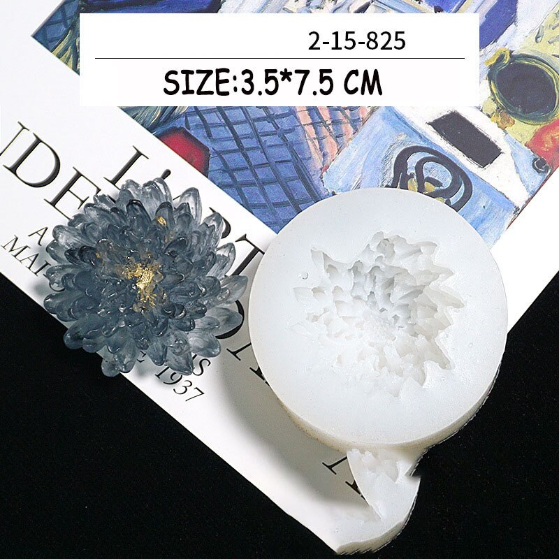 3D Geometric Rose Flower Silicone Mold for Sunflower Rose Turnsole Silicone Mold Jewelry Making Charms Diy Silica Molds Craft: 2-15-825