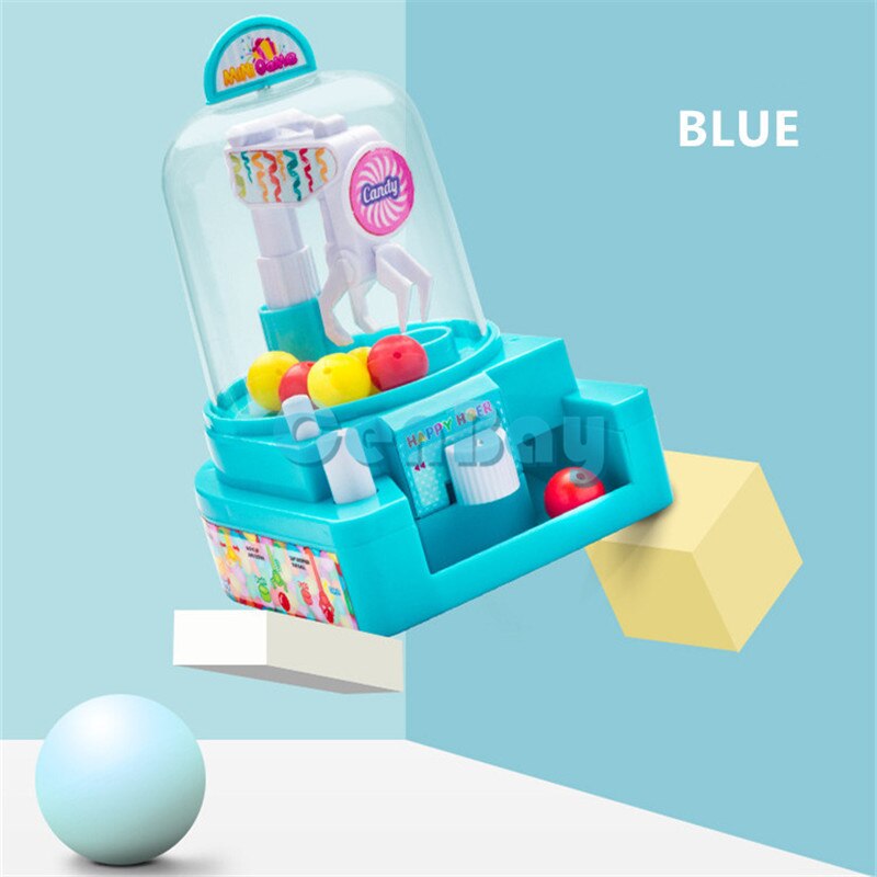 Mini Klaue Arcade Kran Candy Grabber Catcher Kleine Ball Kran Maschine Kinder Handheld Fangen Puppe Ball Grabber für Kinder: Himmel-Blau