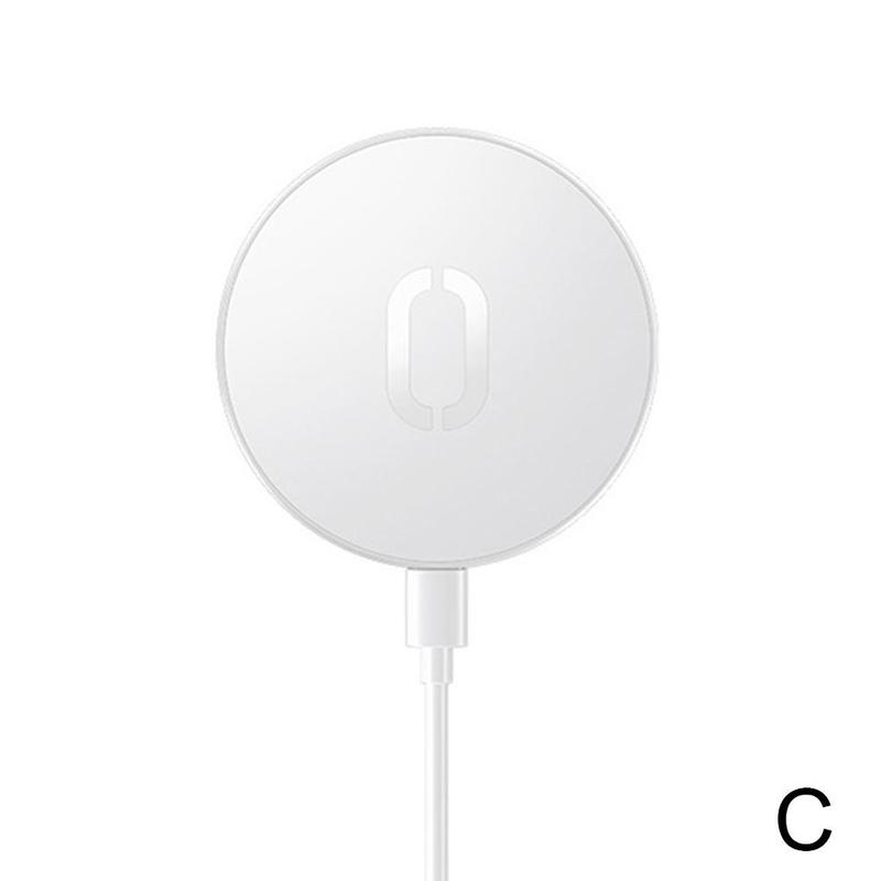 15W Magnetic Wireless Charger - For iPhone, Fast Qi Charging Pad - Compatible with Samsung: C