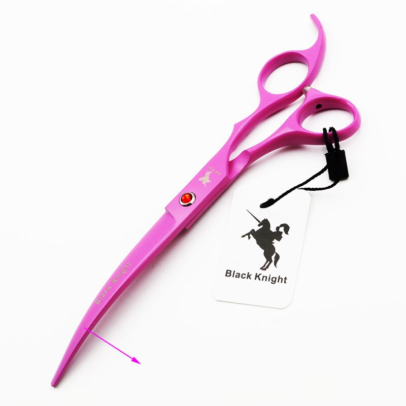 Tijeras de aseo para perros de 7 pulgadas, tijeras para cortar pelo recto y hacia arriba y hacia abajo, tijeras rosas para mascotas
