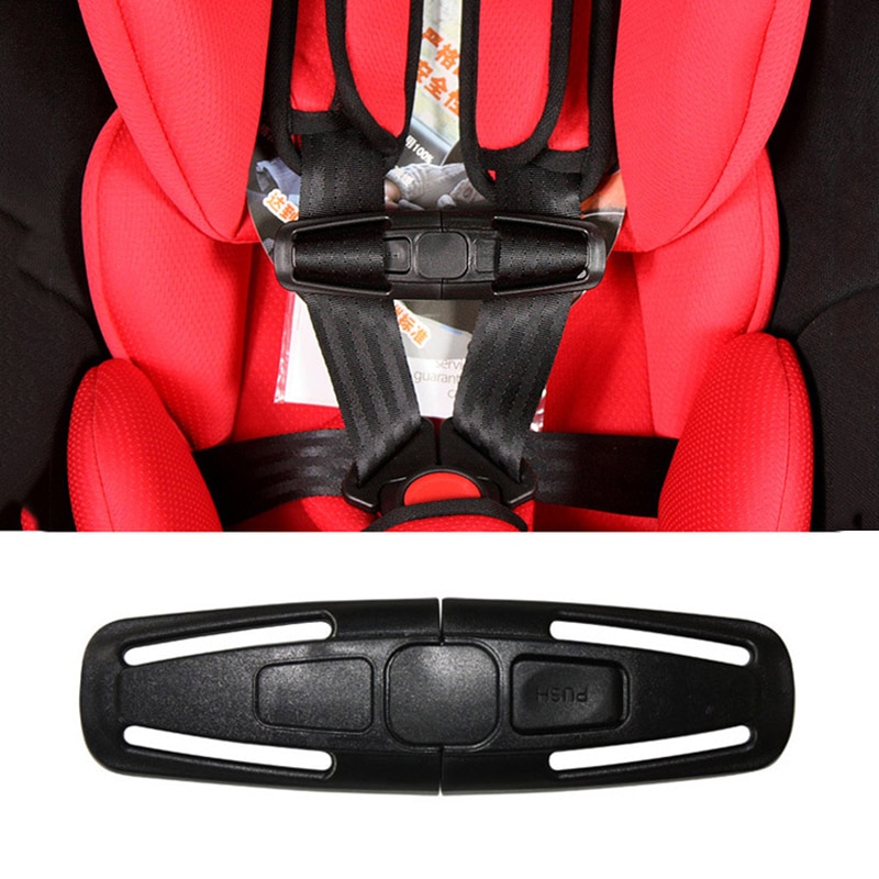 Auto-Styling 1Pc Baby Veiligheid Auto Seat Strap Seat Belt Cover Kind Peuter Borst Harnas Clip Veilig Gesp zwart