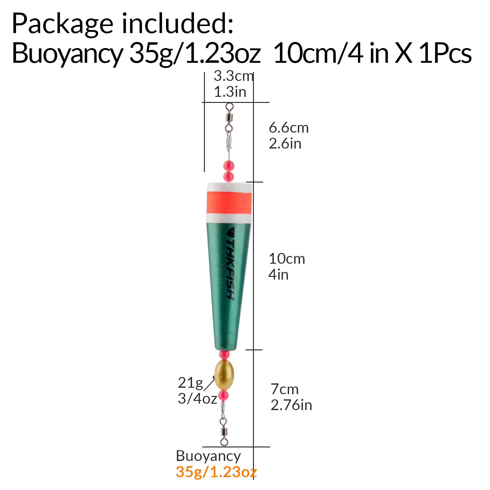 Thkfish Foam Fishing Float Buoy Slip Float Flotador Bobber Carolina Rig Fishing Tackle 28g 35g 40g: 35g green