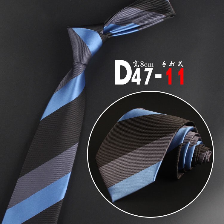 8Cm Jacquard Gestreepte Stropdas Voor Mannen Vrouwen Polyester Elegante Hals Voor Bruiloft Business Volwassen Suits Skinny Ties retro Stropdas: D47-11