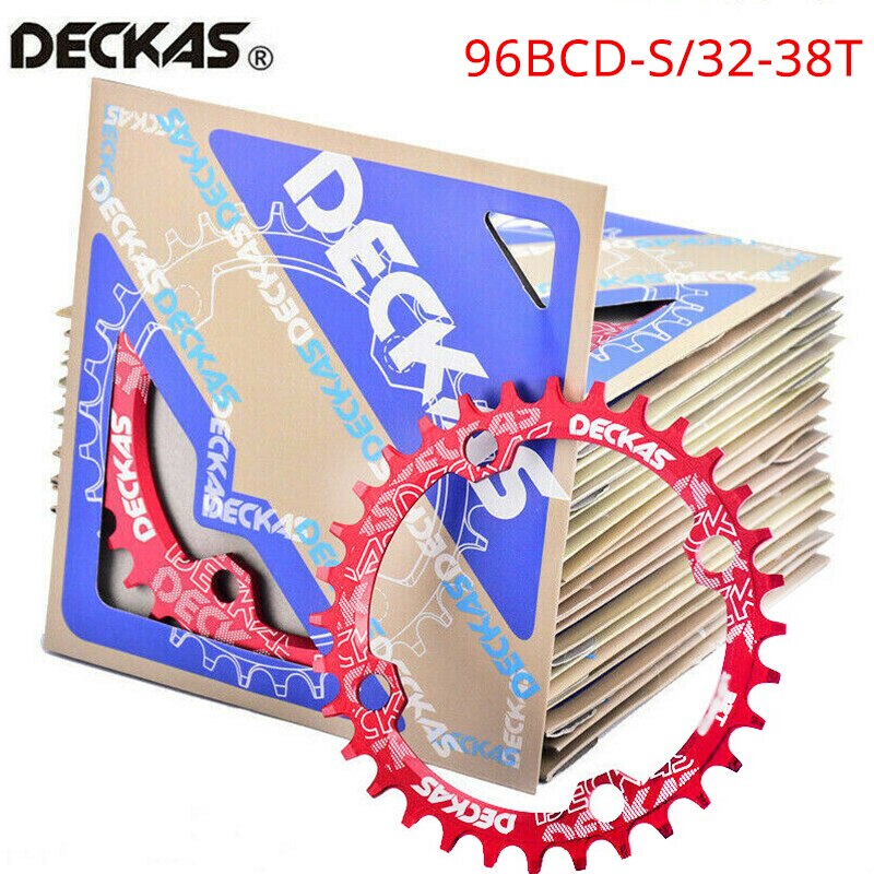 Deckas mtb ovaal kettingblad 96 bcd-s aluminium crankstel ronde ovale fiets kettingblad 32/34/36/38t kettingwiel fietsonderdelen