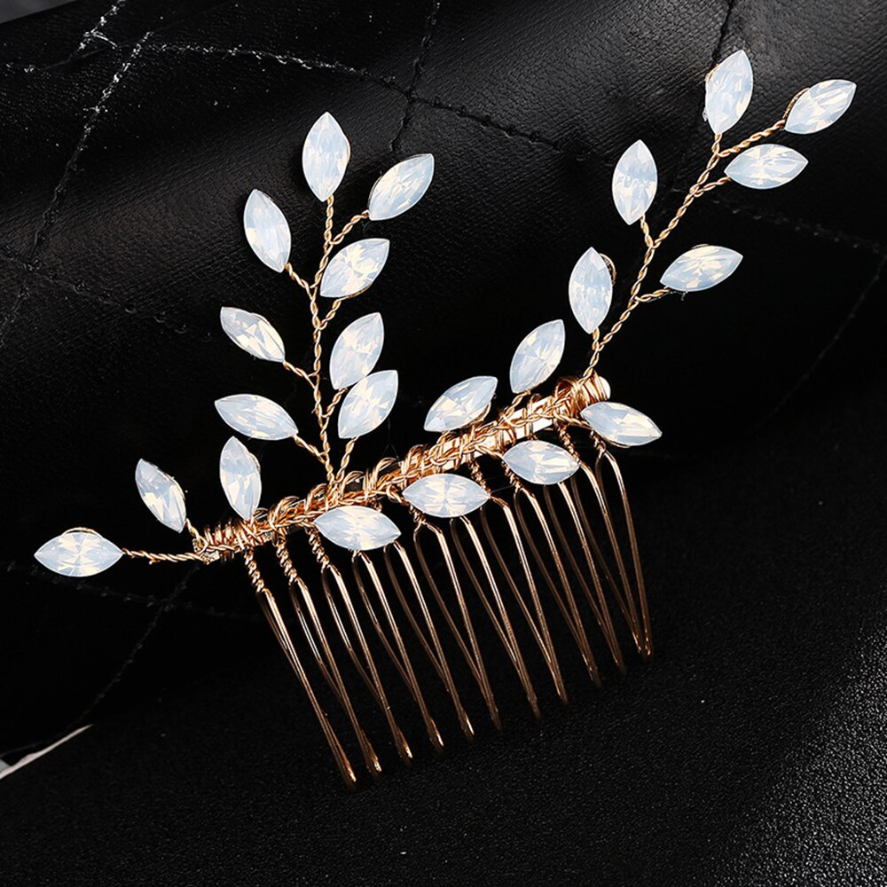 Bridal Vintage Gold Hair Comb Bridal Opal Comb Headpiece Bridal Hair Piece Wedding Hair Piece Wedding Hair Comb