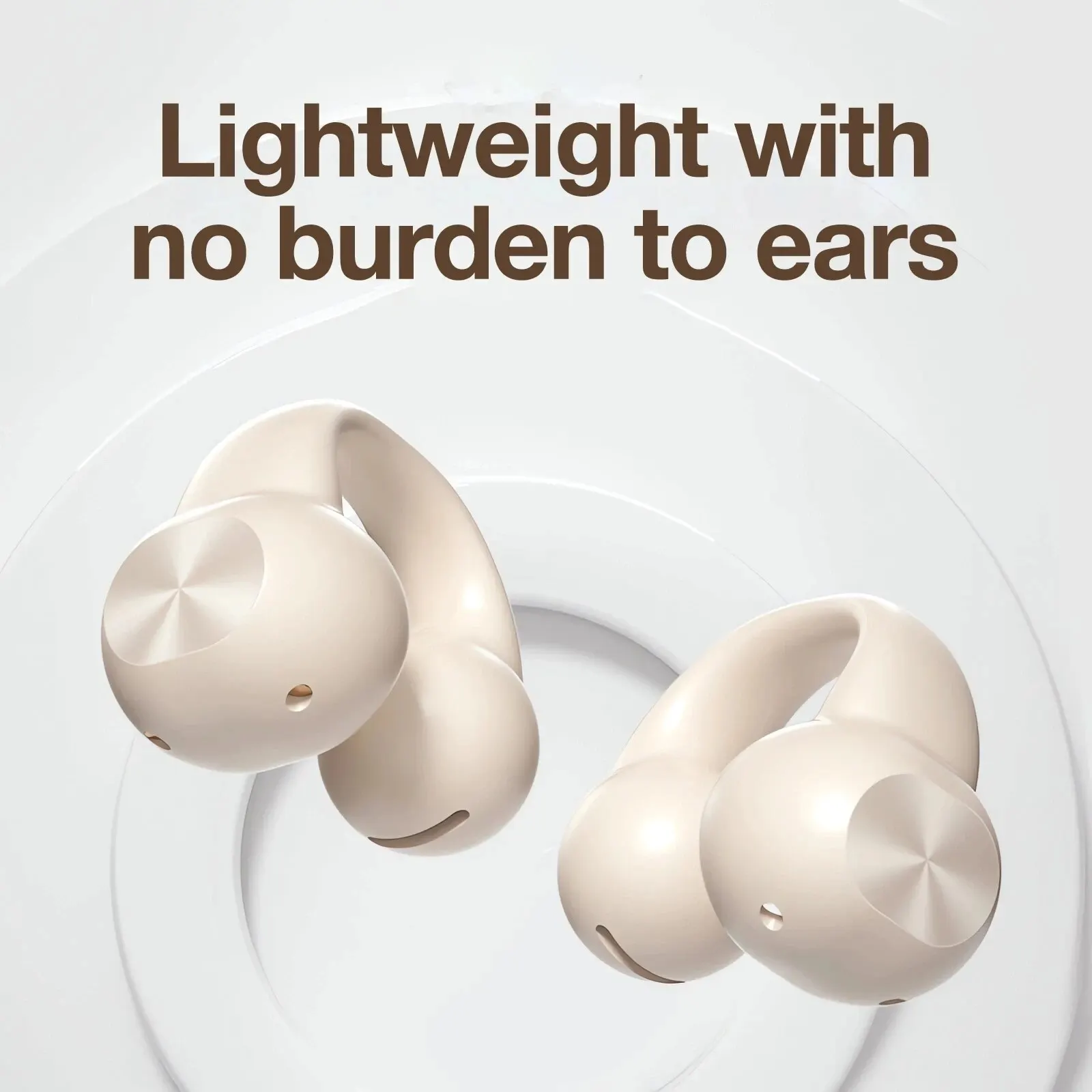 Pendientes auriculares inalámbricos Bluetooth 5,3 auriculares de oído abierto conducción de aire para deporte correr auriculares de uso indoloro