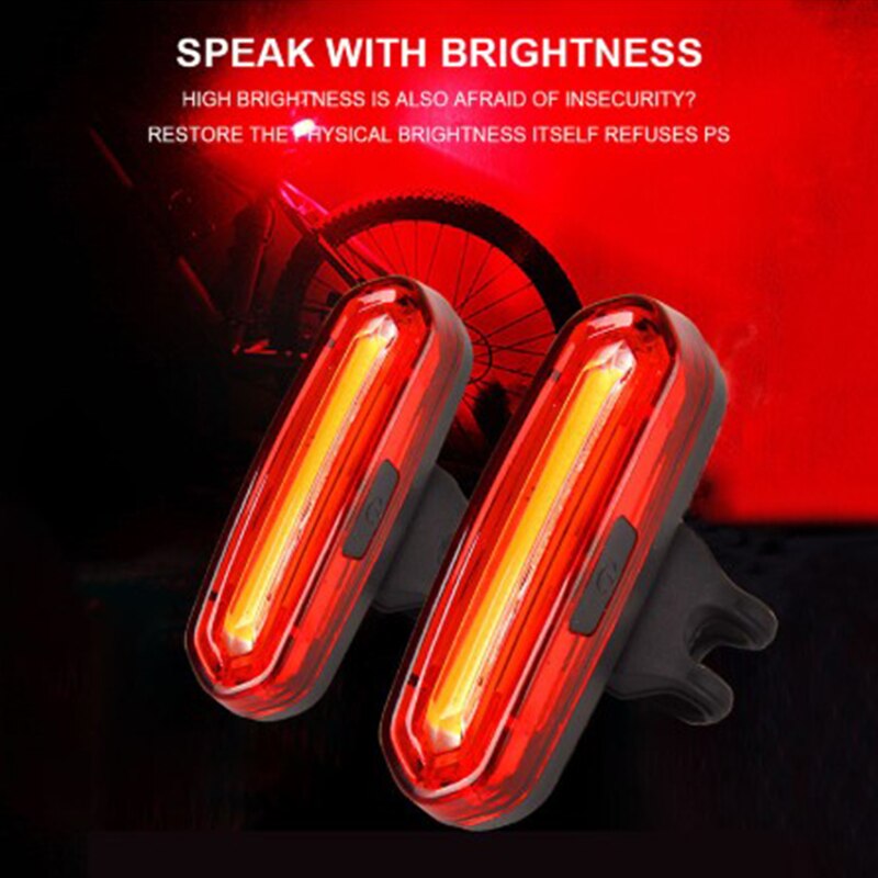 Bike Lights 120 Lumens Bike Taillight USB Rechargeable Night Cycling Rear Tail Lights Waterproof LED MTB Bicycle Back Lamp