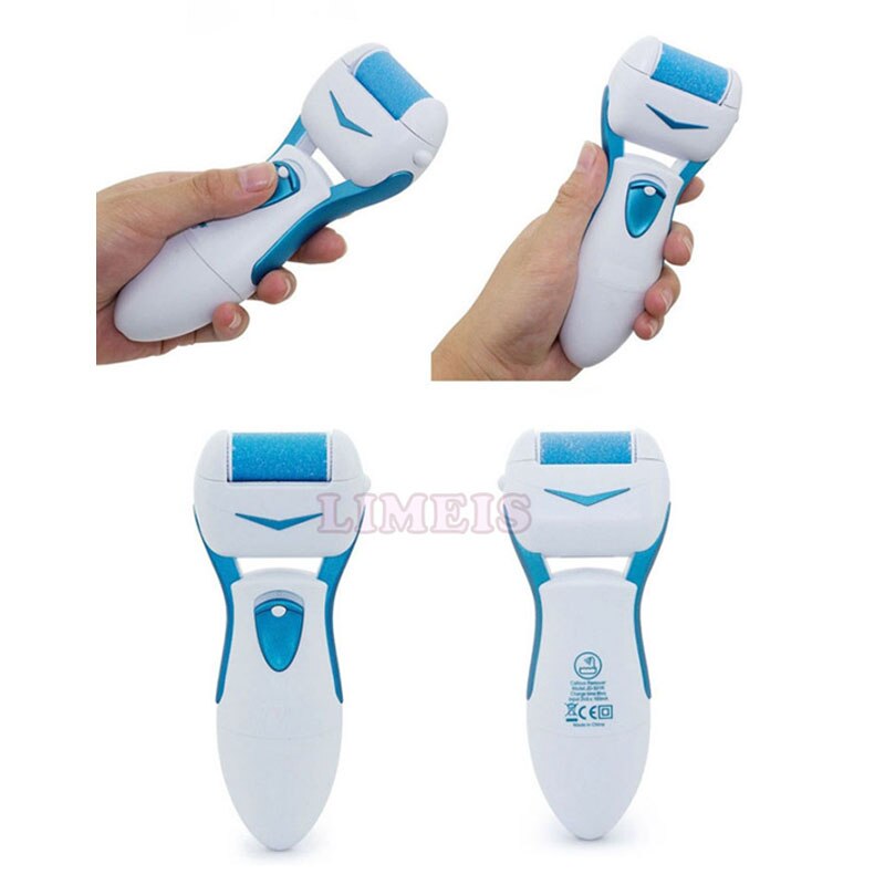 Elektrisk fodfjerner  w 3 stk ekstra slibehoveder fodpleje pedicure peeling død hud skrubbemaskine