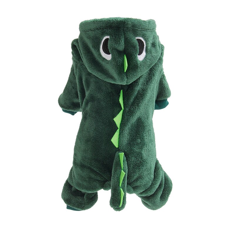 Fenice Puppy Hond Huisdier Halloween Kerst Dinosaurus Kostuum Waterdichte Jas Groene Jas Outfits Jumper Kleding Kleding: Dark green / XS