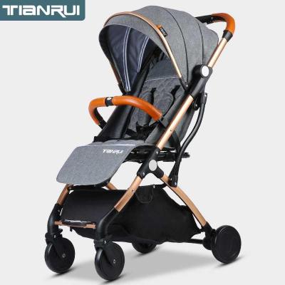 Mini poussette portable pour bébé, ultra légère, inclinable et pliable: gray 1