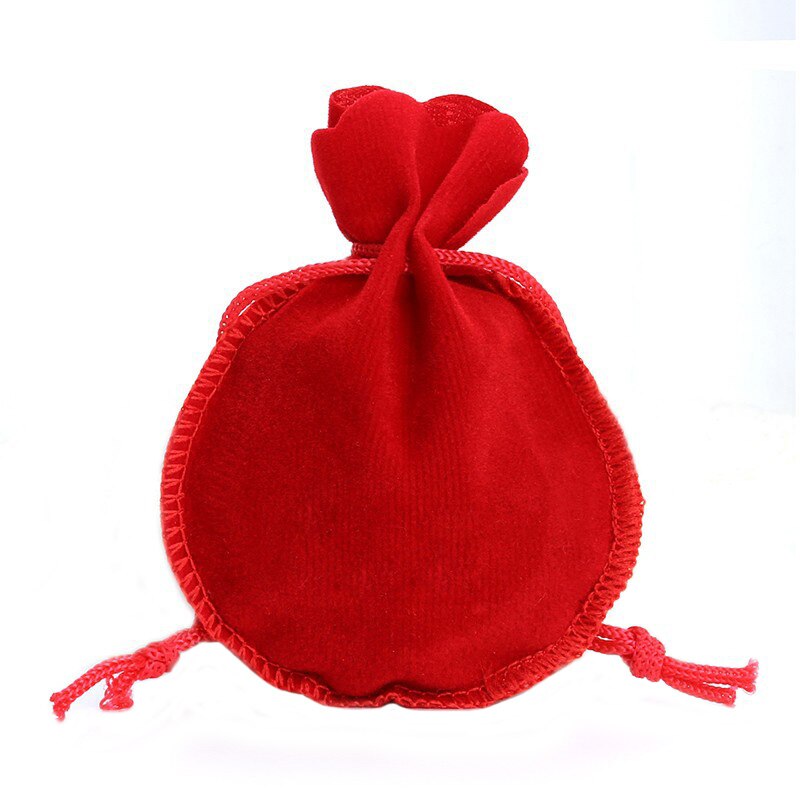 100 stücke 7x9cm 9x12cm Calabash Verpackung Tasche Kordelzug Samt Beutel Beutel Beutel Schmuck verpackung Hochzeit Weihnachten Tasche: red calabash bag / 9x12cm 100pcs