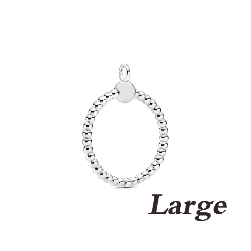 S925 Momente Kleine Pavé O-förmigen Charme Anhänger, exquisite Und Hohe Schmuck Für Frauen Als Fit Original Armband: PD655 Large