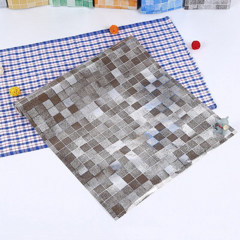 Kitchen Oil-Proof Waterproof Sticker Self-adhesive Wallpaper Peel and Stick Backsplash for for Drawer Stove Countertop 45x200cm