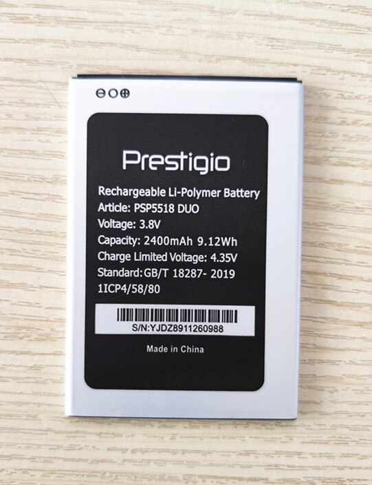 PSP5518 Duo 2400Mah Batterij Voor Prestigio Muze X5 X 5 Lte Mobiele Telefoon Batterij