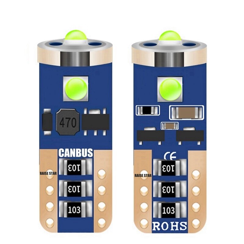 1Pcs T10 W5W WY5W 501 2825 168 Super Bright LED Car Lights Auto Marker Lamp Wedge Tail Side Bulb White Red Yellow