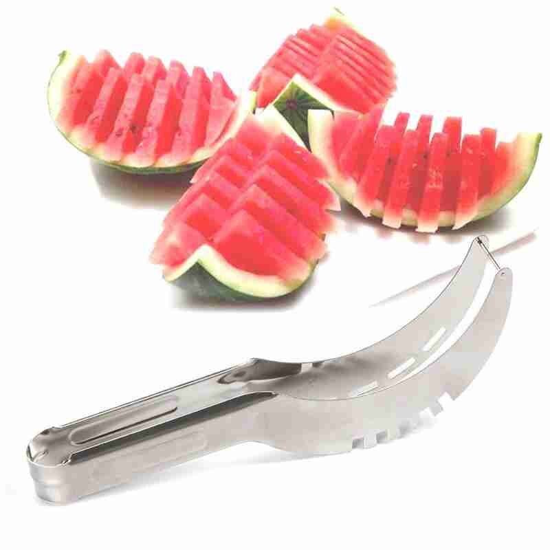 Rvs Watermeloen Slicer Cutter Mes Corer Fruit Groente Multi-Functionele Slicer Keuken Gadget Gereedschap