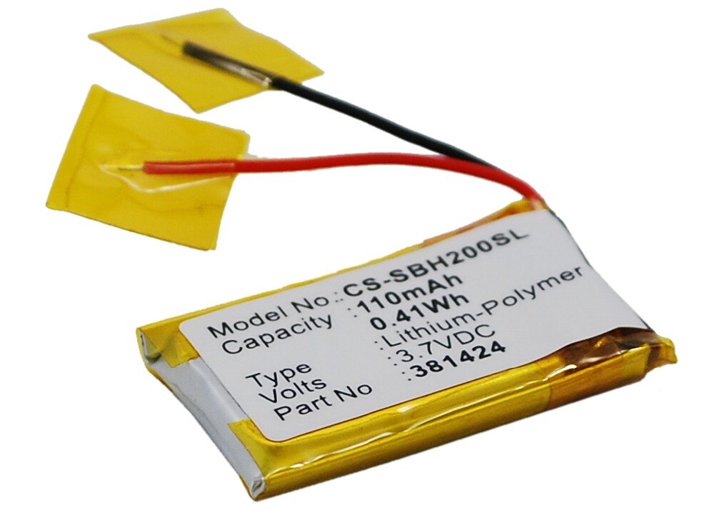 Cameron Sino 110mAh Battery 381424 AHB441623 for Sony SBH-20 MP3 Player