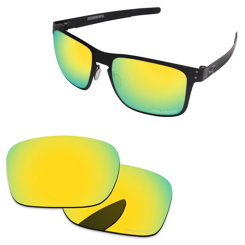 Alphax Polycarbonat POLARISIERTE Ersatz Linsen für-Oakley Holbrook Metall Sonnenbrille OO4123-Mehrere Optionen: 24K golden