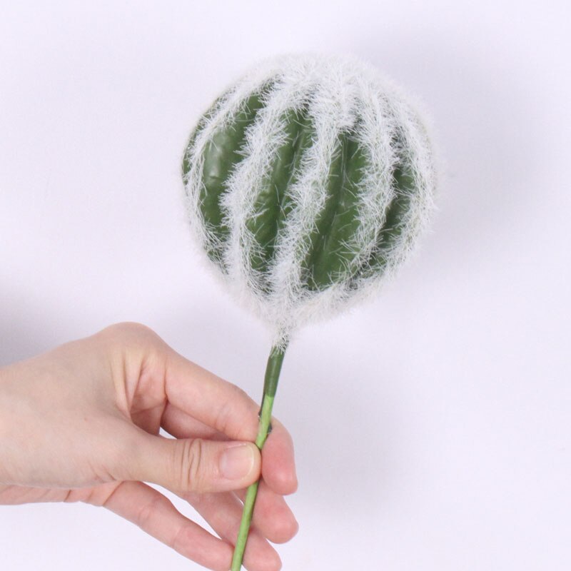 Accesorios para cabeza de flores y plantas artificiales tropicales, Bola de cactus de simulación de plástico, decoración para el hogar, plantas de cactus y carne en maceta: D