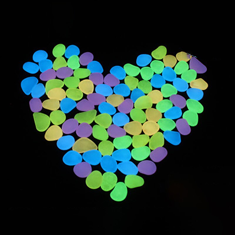 50Pcs Luminous Stone Rock Glow In The Dark Decorative Stones for Garden Outdoor Yard Lawn Aquarium Decor Luminous Pebbles