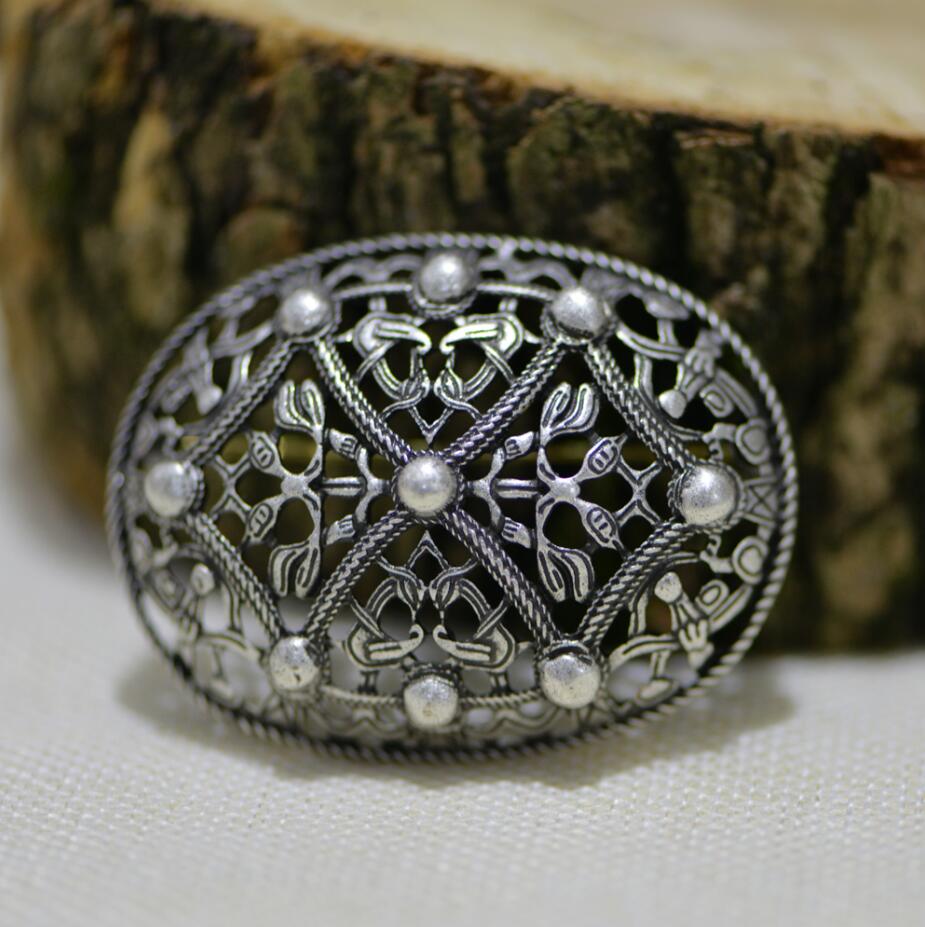 LANGHONG 1pcs Nordic Vikings Brooch Sweden Scandinavian Viking brosch jewelry Talisman: Ant Sterlling Silver
