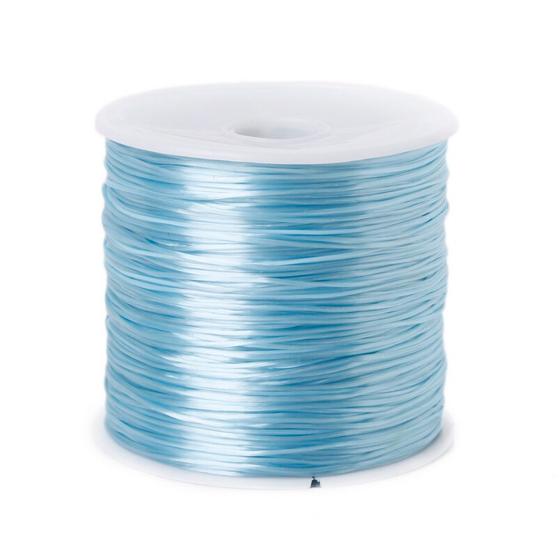 50m/ rullar 0.7mm 14 färger för val elastisk pärlor stretchtråd/snöre/snöre/tråd för kläder skor armband smycketillverkning: Turkos