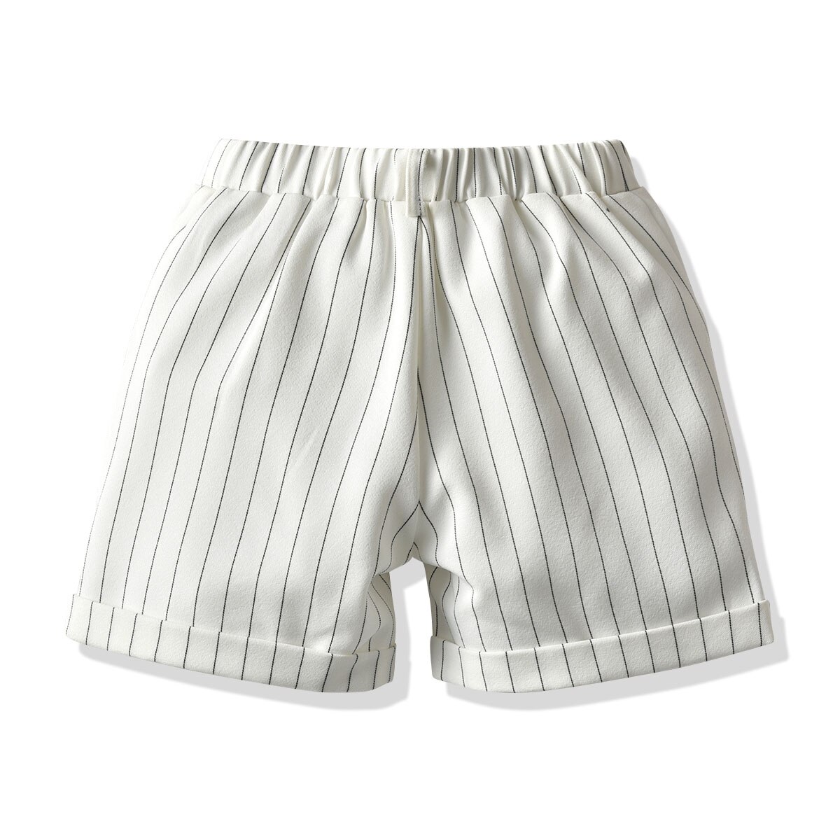 1-8Y Summer Toddler Baby Boys Causal Overalls Shorts Striped Button Elastic Waist Bib Shorts