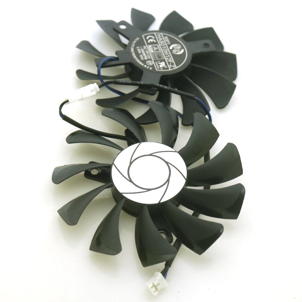 Ventilateur de refroidissement pour carte graphique MSI GTX 1050ti HA8010H12F-Z, 12V, 1050 a, 75mm, 2 broches, 1650