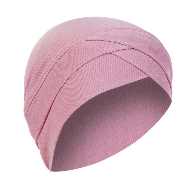 Mode Vrouwen Zomer Effen India Hoed Moslim Ruche Kanker Chemo Casual Beanie Tulband Wrap Sjaal Cap Elegante Caps Hoeden #4R22: Roze