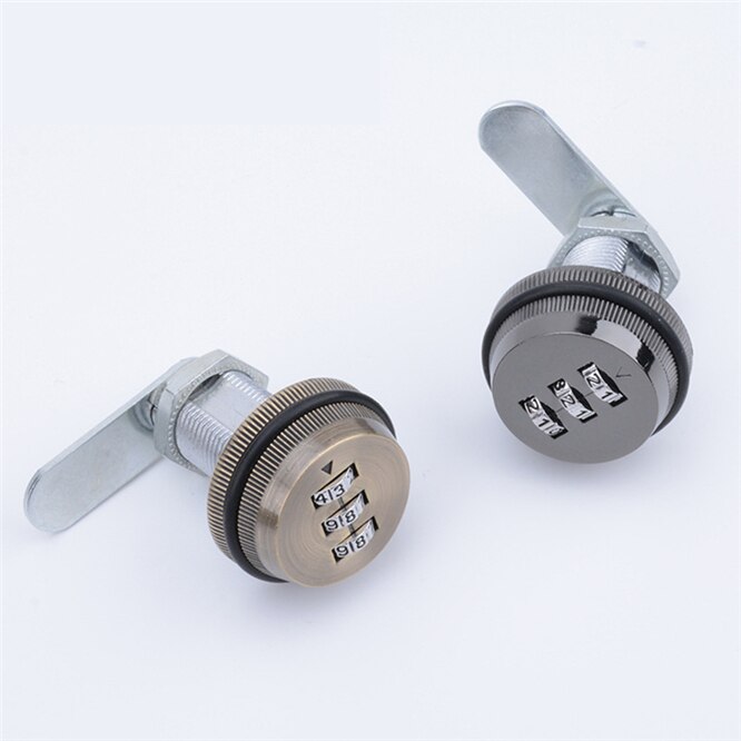2pcs Adjustable length 30mm Drawer Locks Password Lock Furniture Hardware Door Cabinet Lock For Office Desk Letter Box Cam Locks