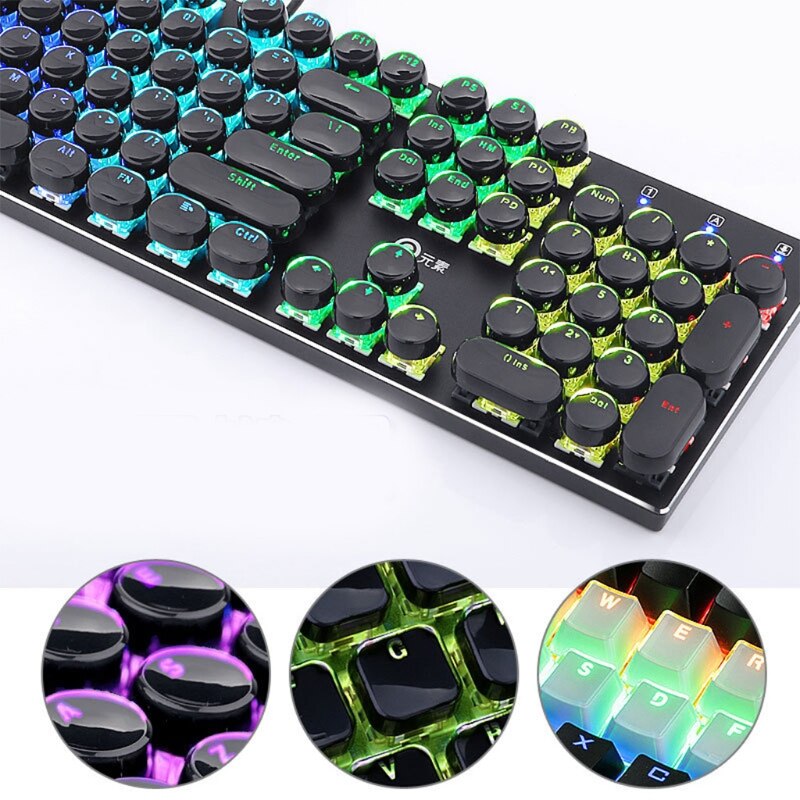 Low Profile Keycap Set for cherry MX Backlit Mechanical Keyboard Crystal Edge