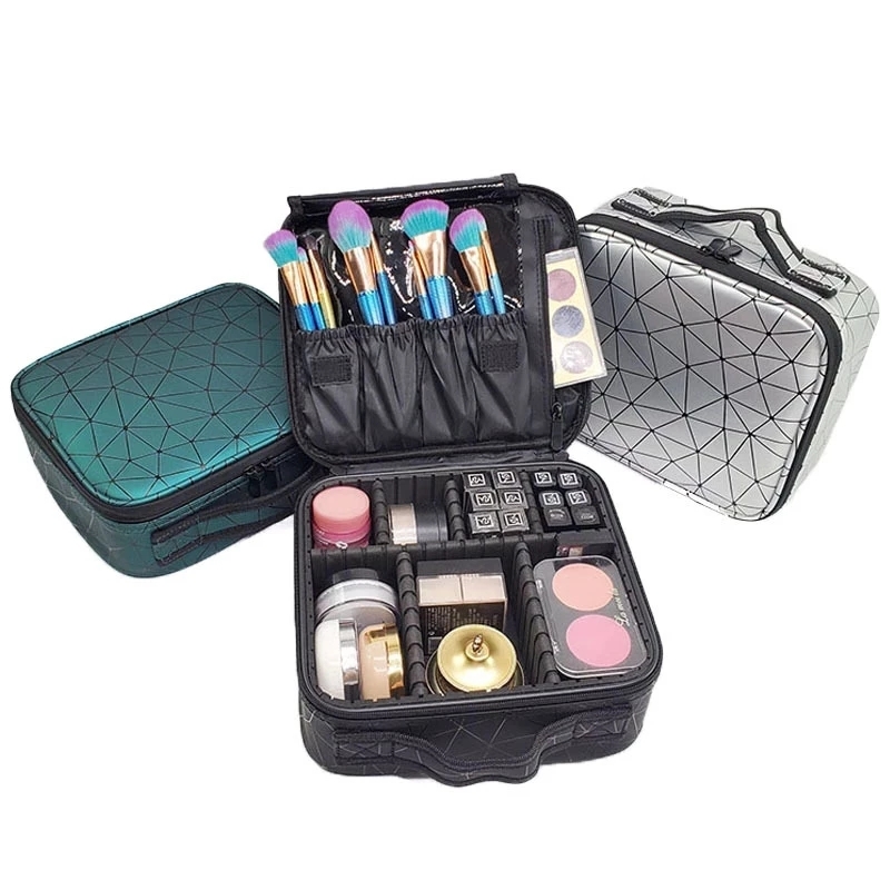 Female Beauty Makeup Case Brushes Organizer Storage Box Bolsa Maquillaje Women Cosmetic Bag For Makeup Suitcase